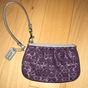 Purple Coach Wristlet